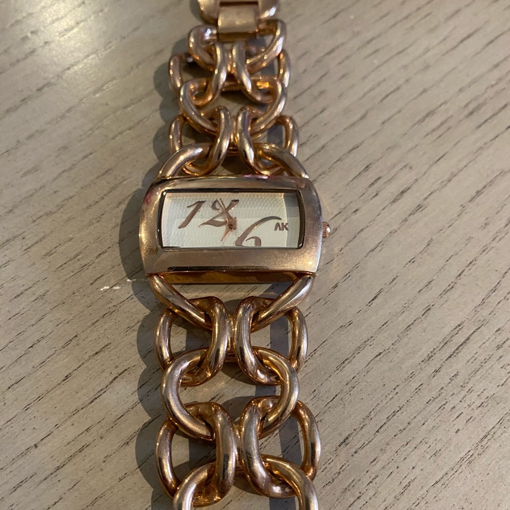 AK Rose Gold tone watch